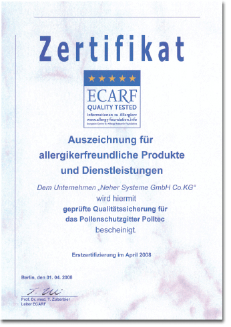 Die hohe Wirksamkeit des Polltec-Systems konnte in aufwändigen wissenschaftlichen Versuchsreihen belegt werden.
